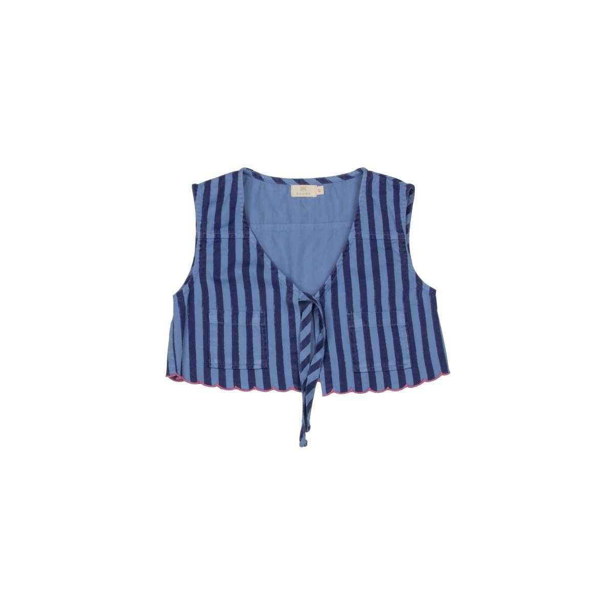 Canvas Embroidered Vest - Suuky Porto
