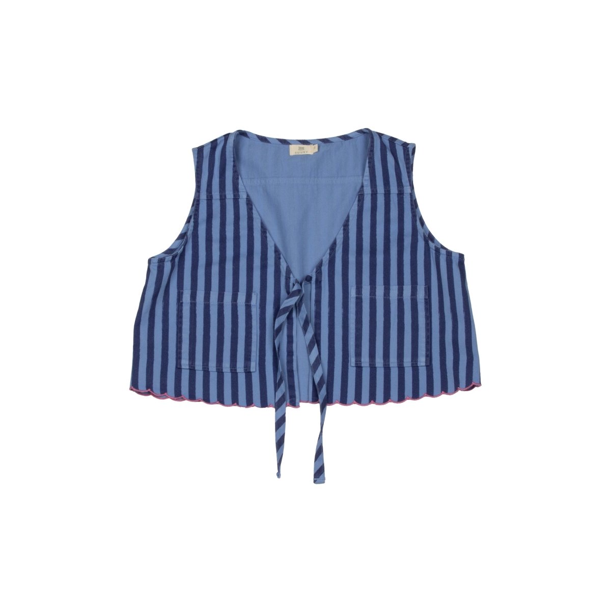 Canvas Woman Embroidered Vest - Suuky Porto