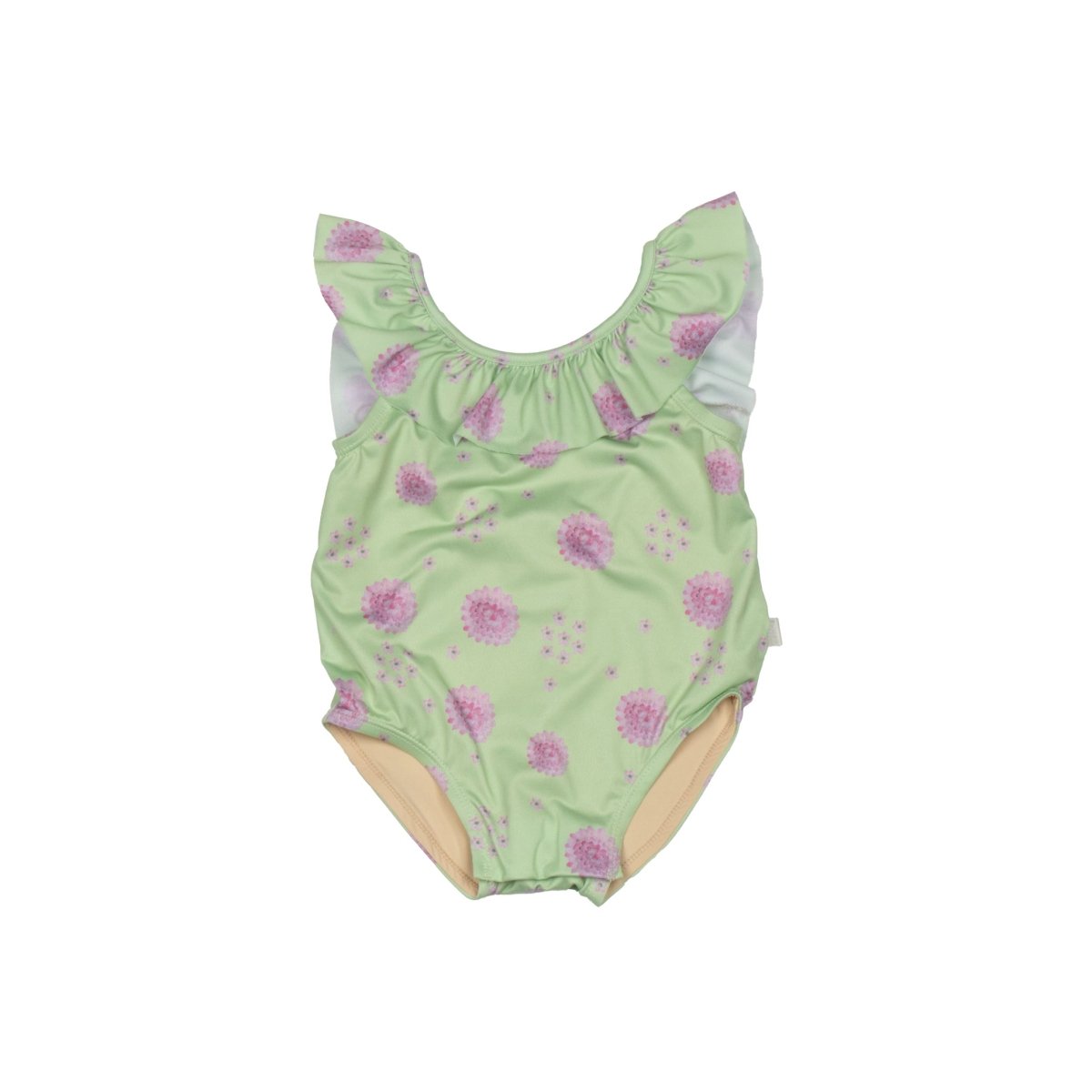 Frilled Baby Swimsuit Star Flower Green - Suuky Porto