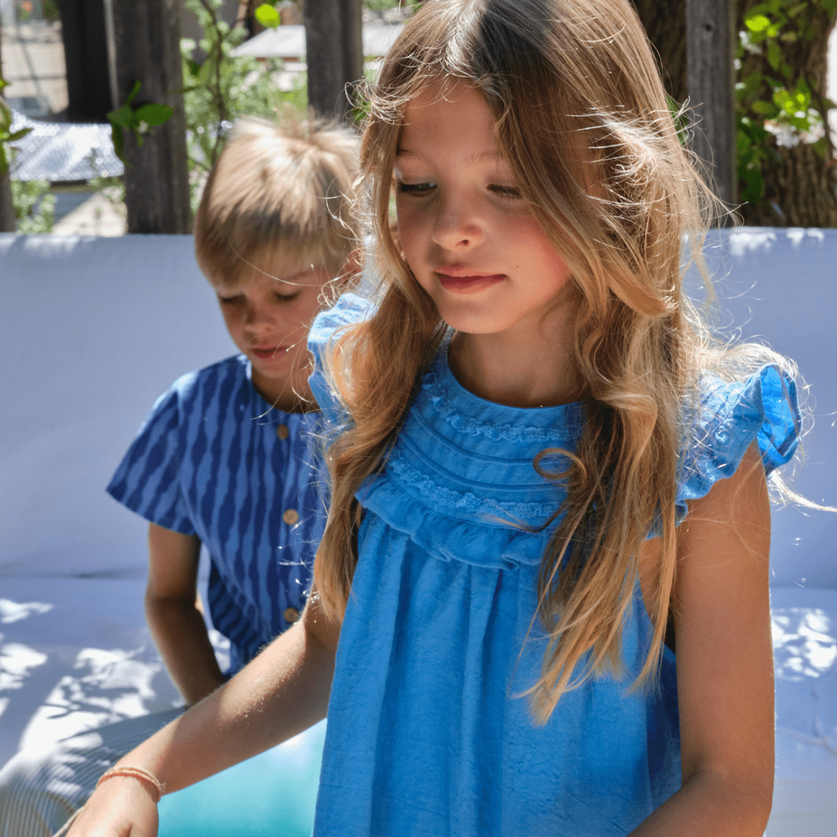 Linen Lace Collar Dress - Suuky Porto