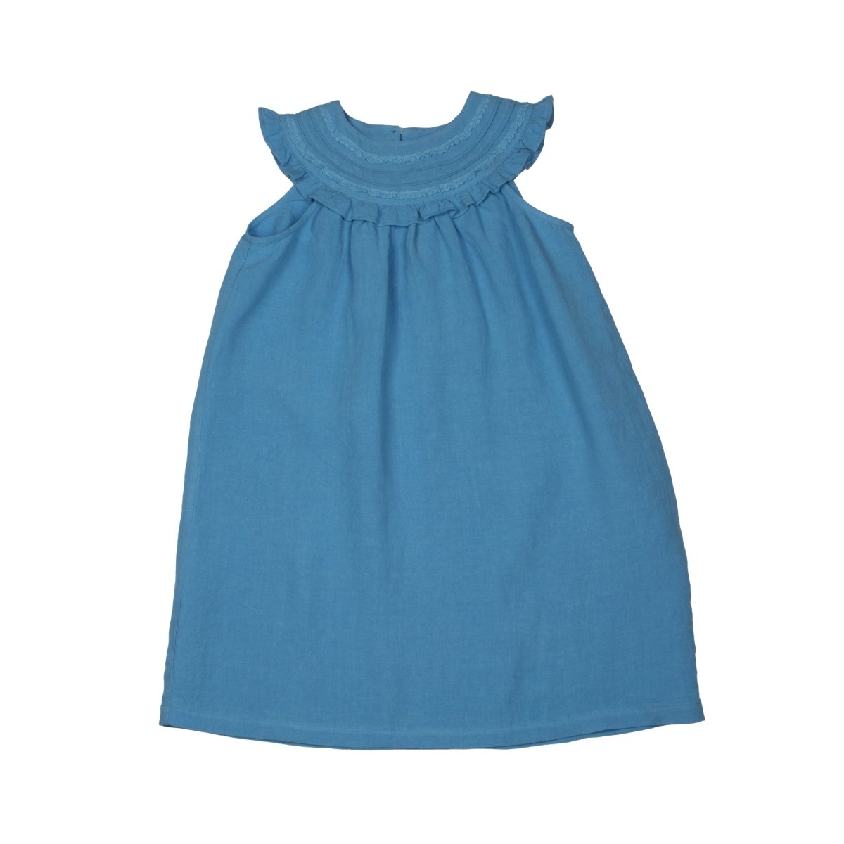 Linen Lace Collar Dress - Suuky Porto
