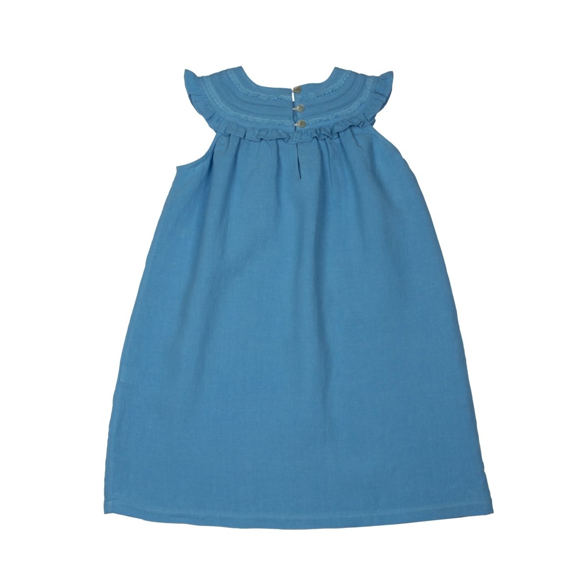 Linen Lace Collar Dress - Suuky Porto