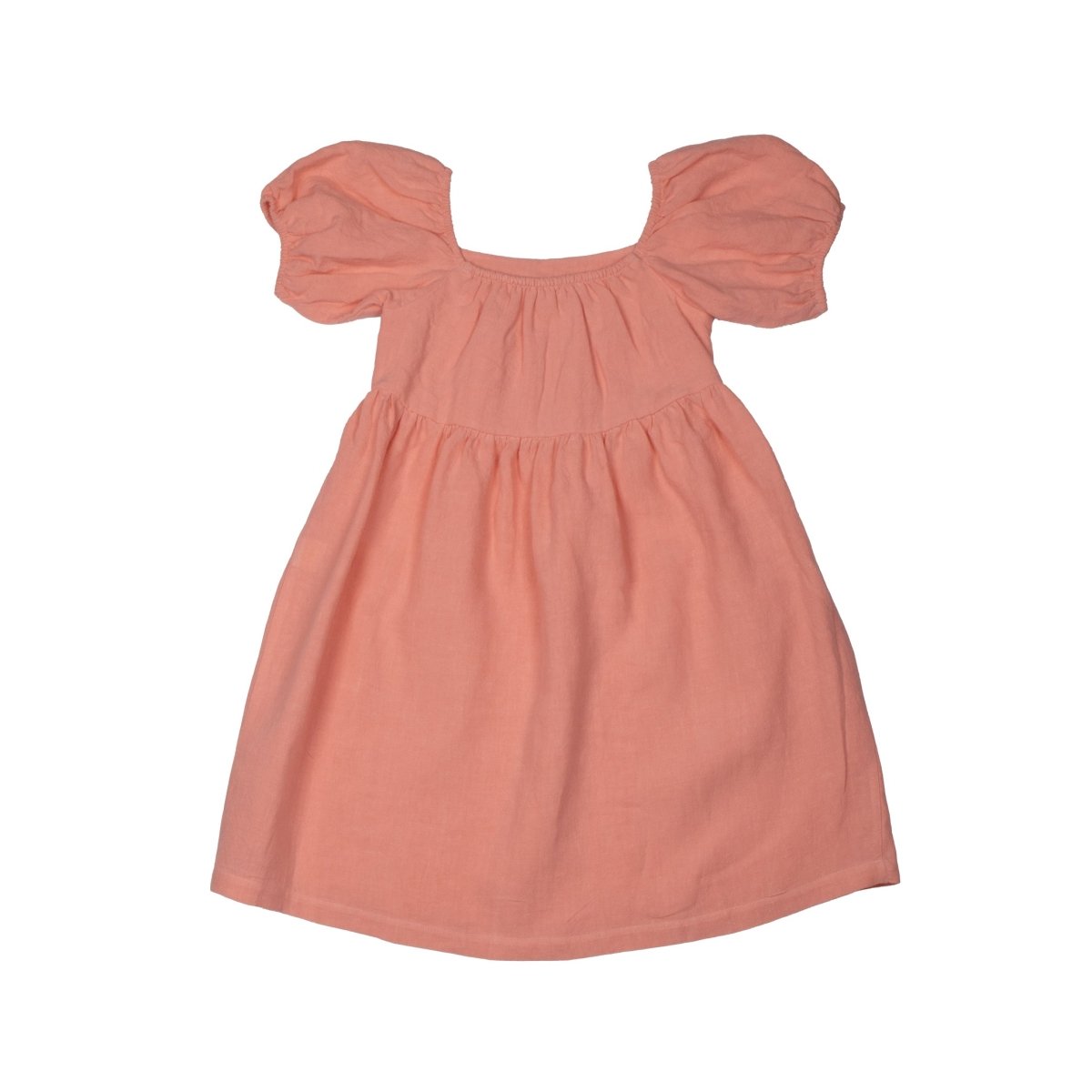 Linen Lace Puff Sleeve Dress - Suuky Porto