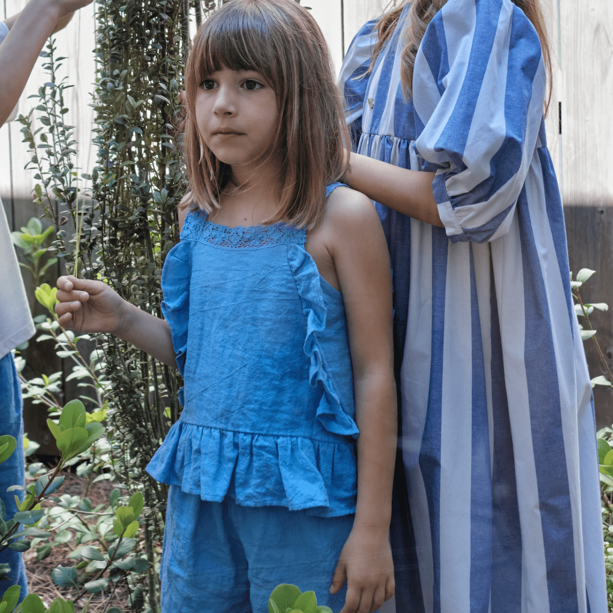 Linen Lace Tunic Bonnie Blue - Suuky Porto