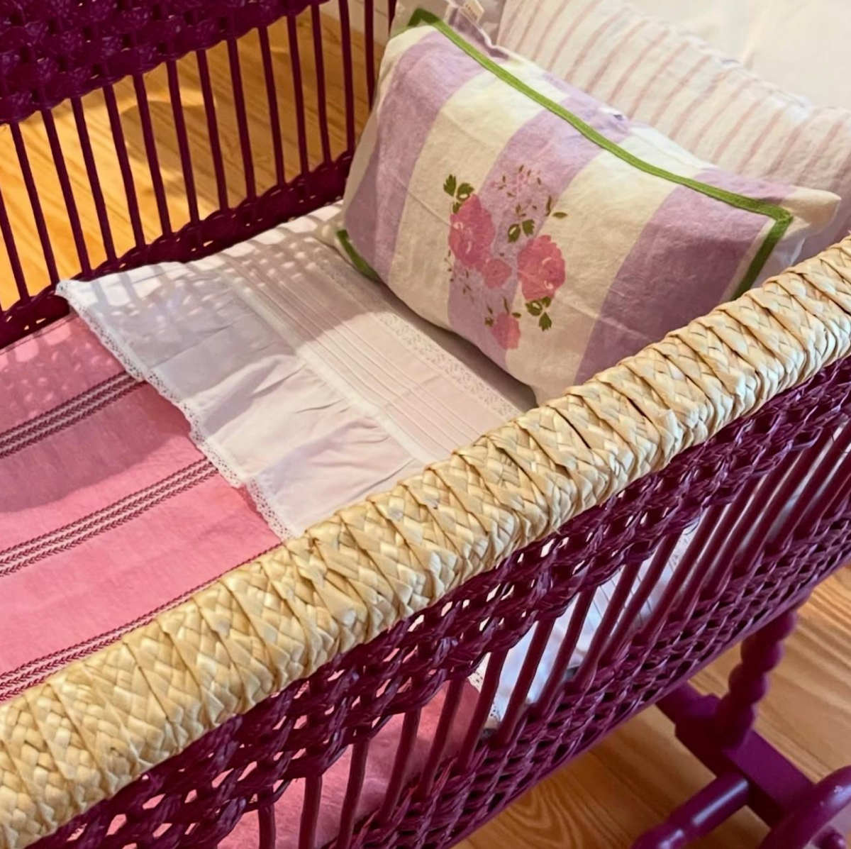 Pink & Berry Stripe Duvet Cover 100% Linen - Suuky Porto
