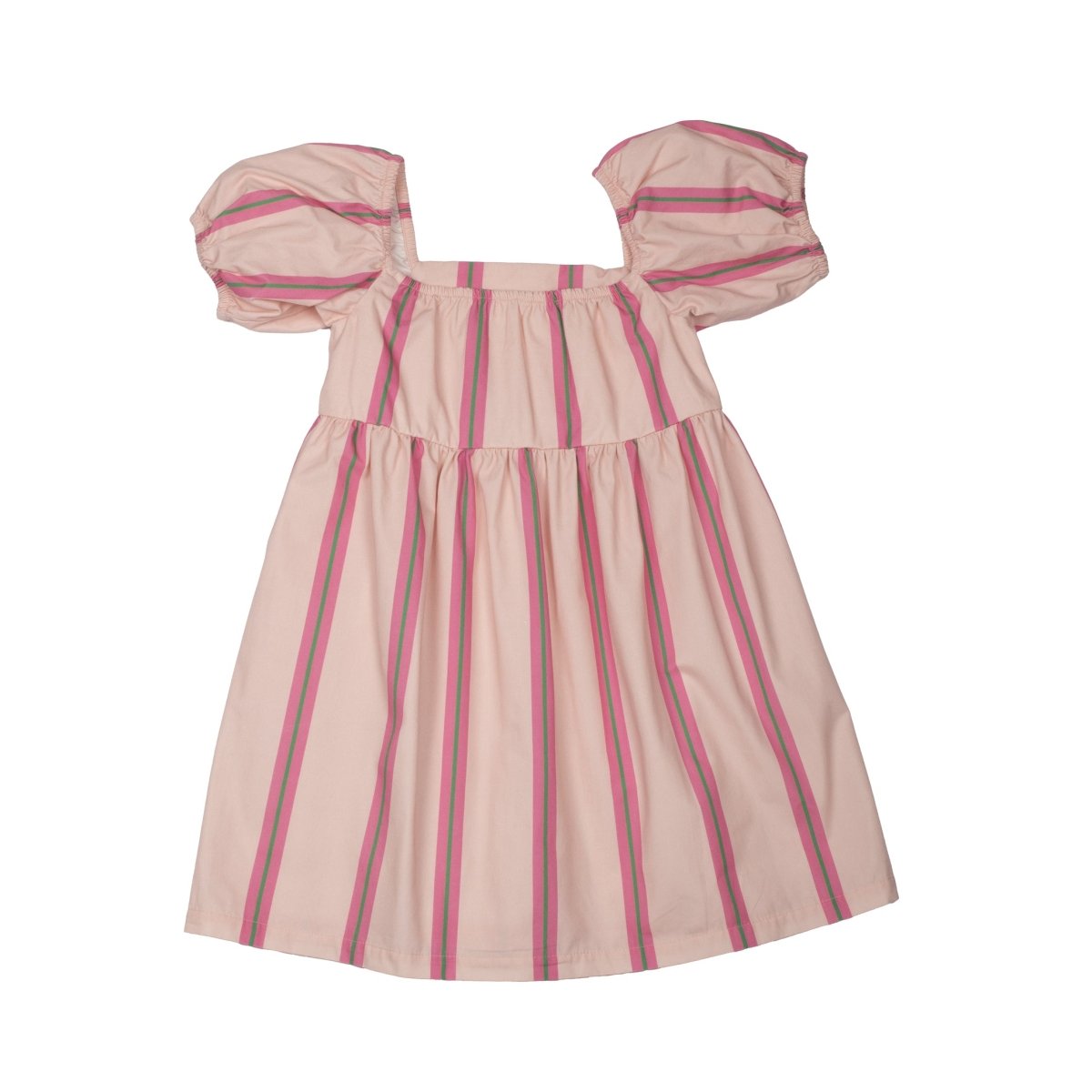 Soft Peach Puff Sleeve Dress - Suuky Porto