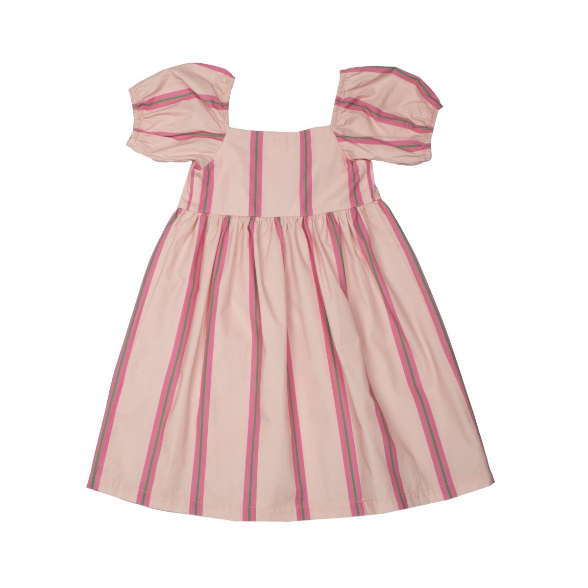 Soft Peach Puff Sleeve Dress - Suuky Porto