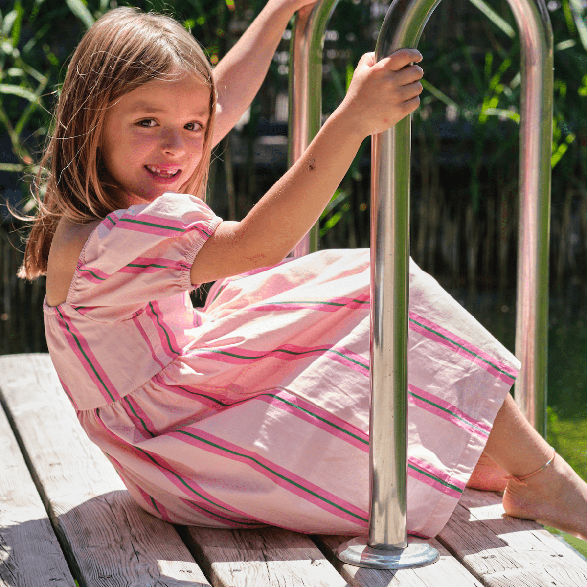 Soft Peach Puff Sleeve Dress - Suuky Porto