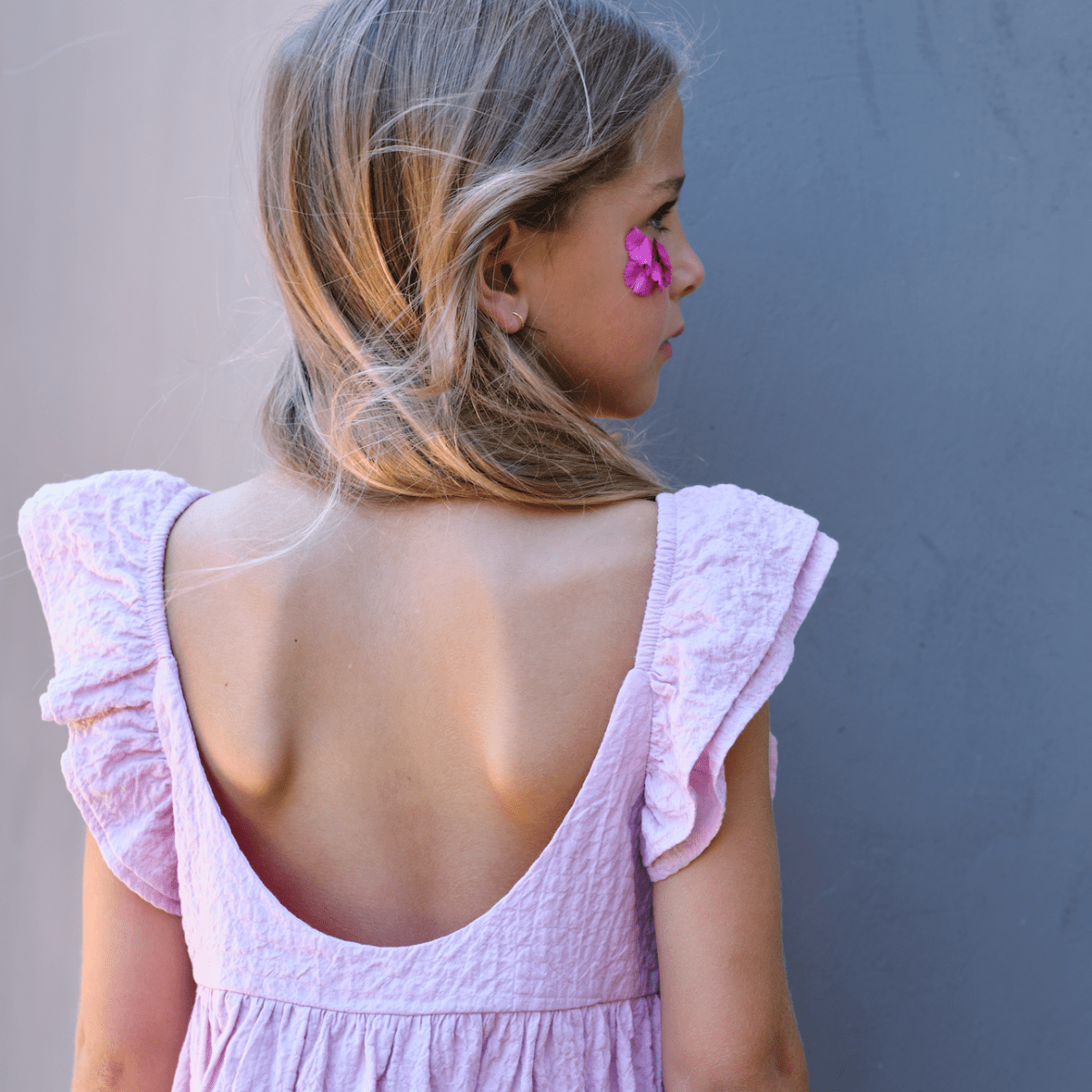 Soft Seersucker Frilled Dress - Suuky Porto