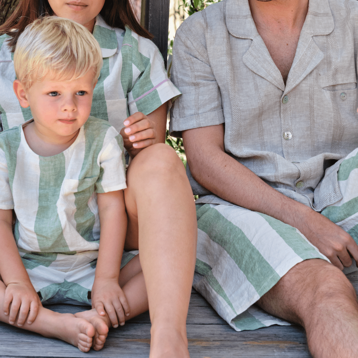 Striped Linen Man Shorts - Suuky Porto