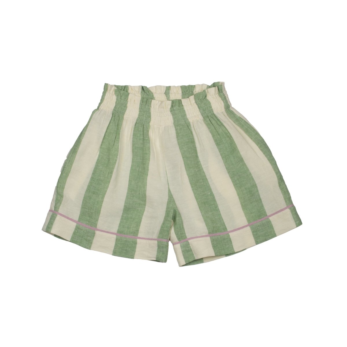 Striped Linen Woman Shorts - Suuky Porto