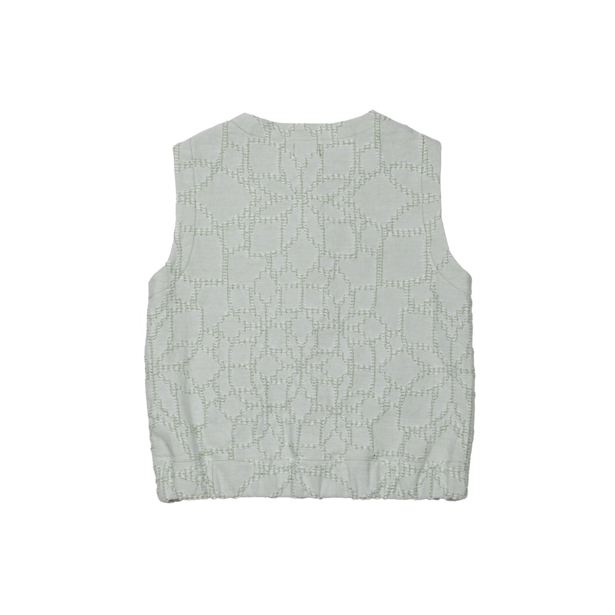 Textured Flower Vest - Suuky Porto