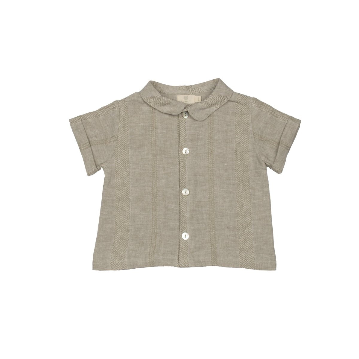 Textured Linen Baby Shirt - Suuky Porto