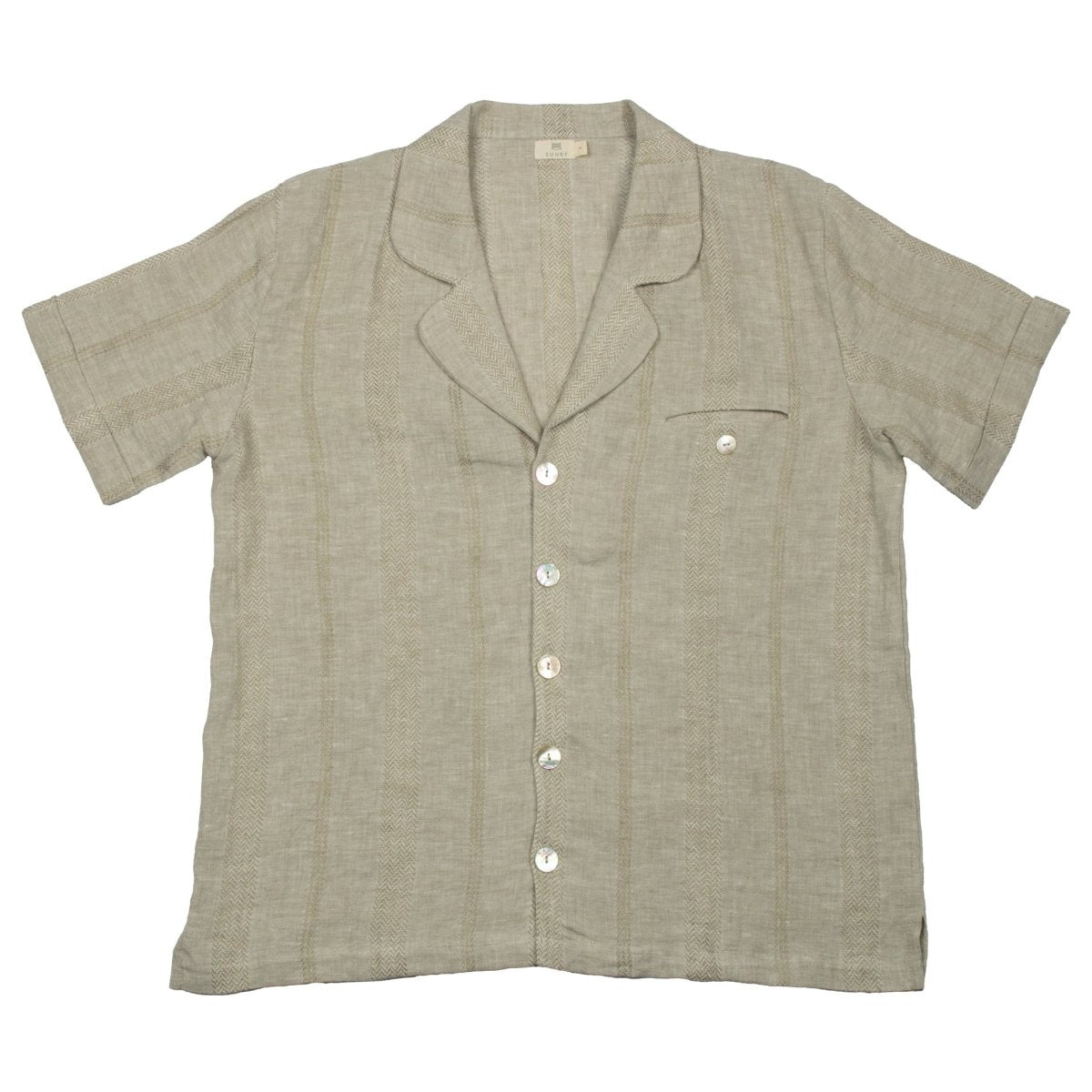 Textured Linen Man Shirt - Suuky Porto