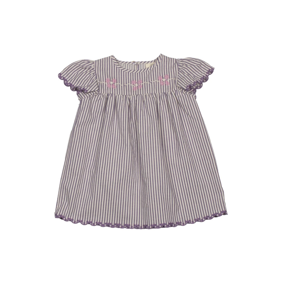 Tiny Stripes Embroidered Baby Dress - Suuky Porto