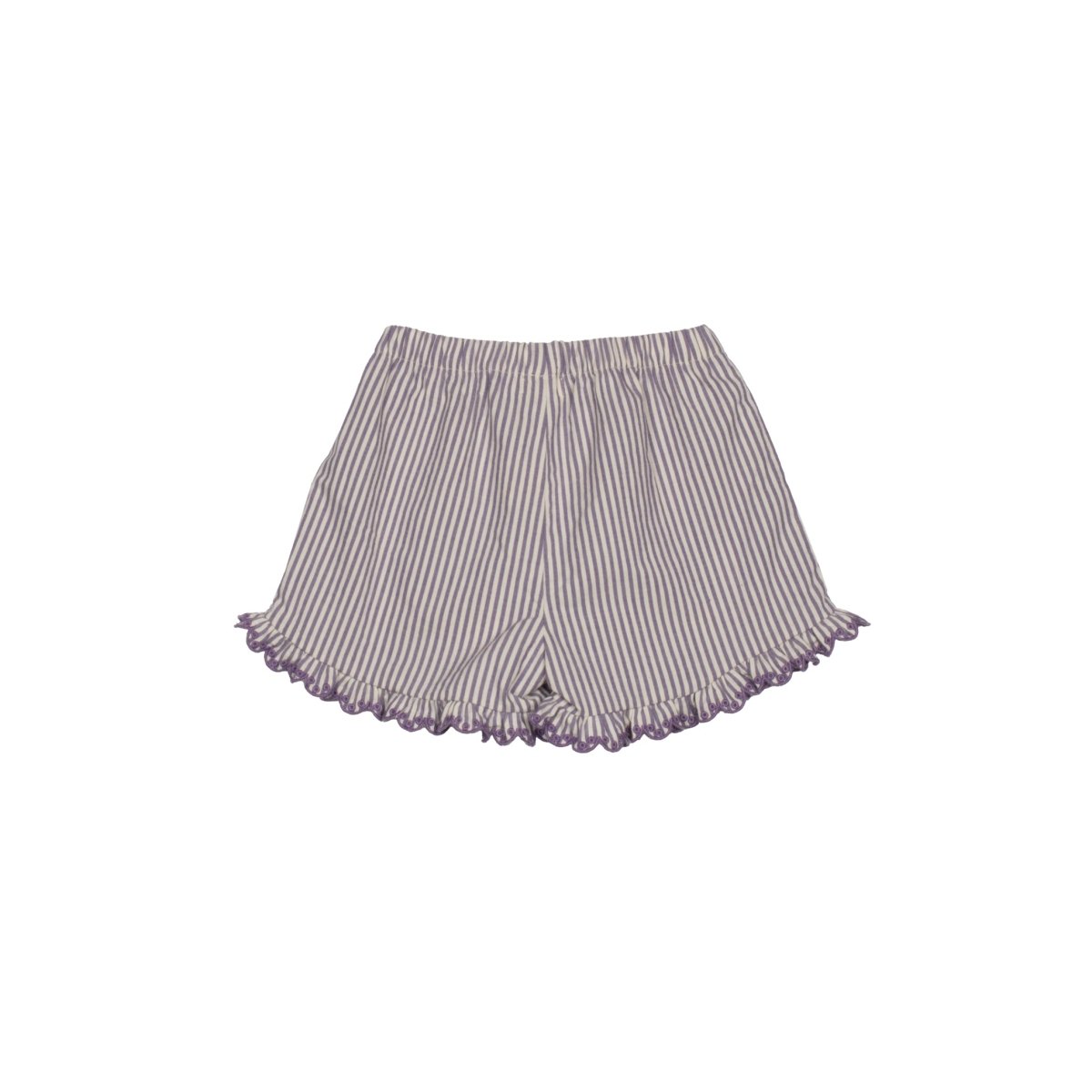 Tiny Stripes Embroidered Frill Shorts - Suuky Porto