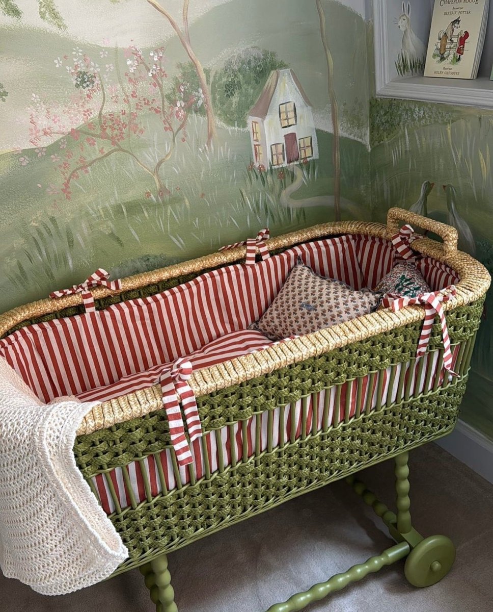 Vintage Rocker Baby Bed Boy Vintage Cradle Victorian Antique 1875