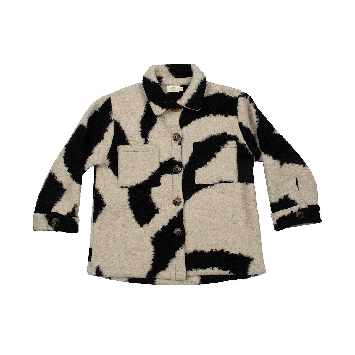 Abstract Wool Overshirt - Tops Suuky Porto