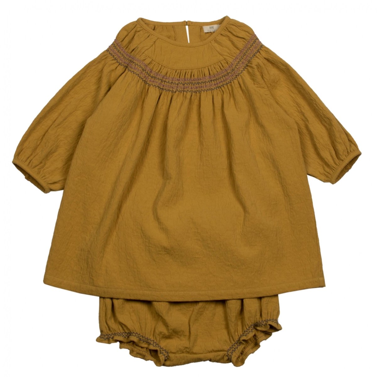 Bark Jacquard Embroidered Baby Dress - Suuky Porto