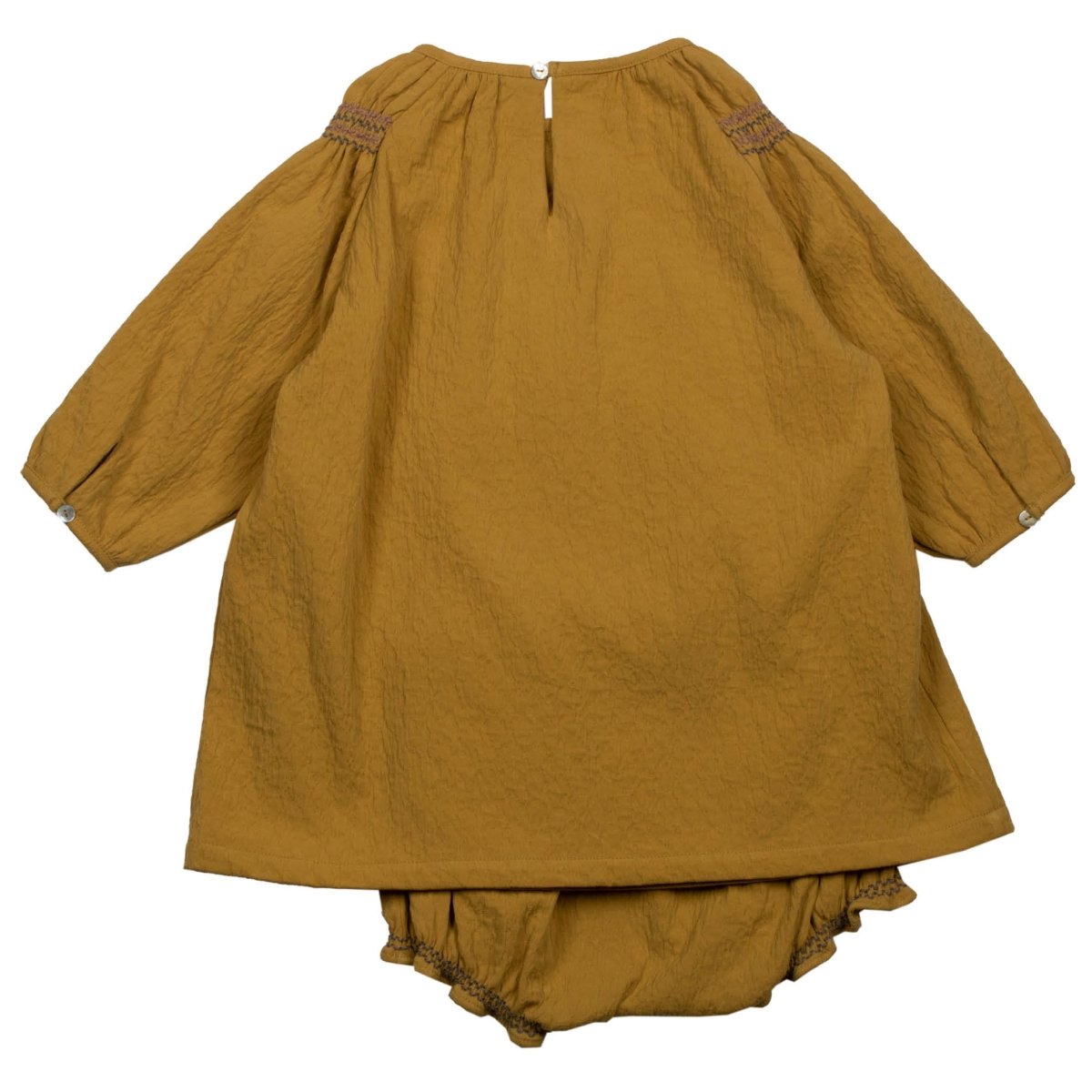 Bark Jacquard Embroidered Baby Dress - Suuky Porto