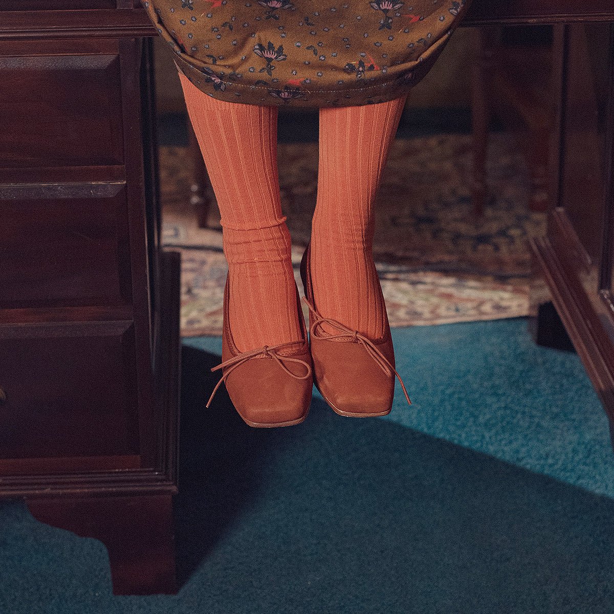 Bio Caramel Leather Ballet Flats - Shoes Suuky Porto