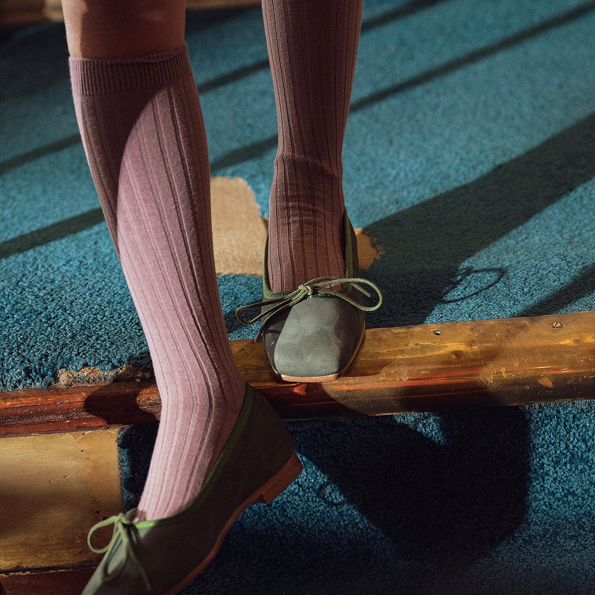 Bio Green Leather Ballet Flats - Shoes Suuky Porto