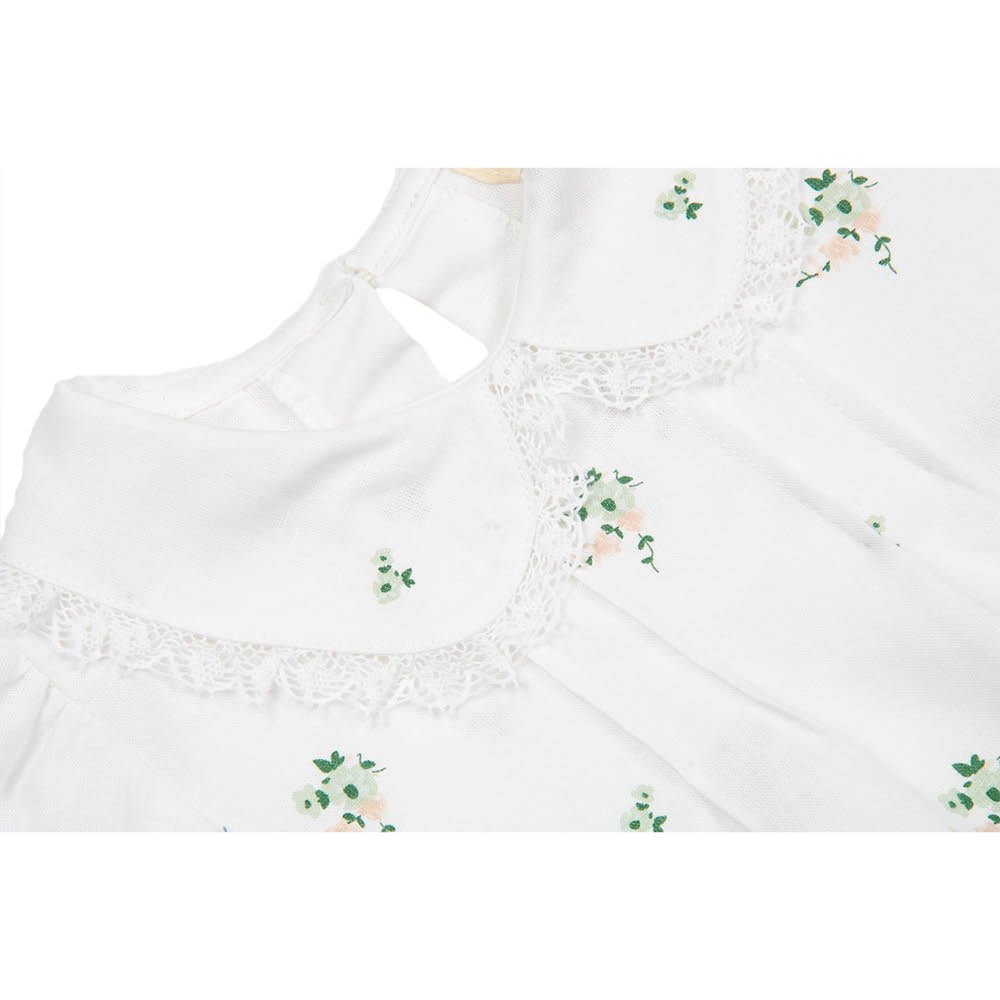 Botanical Flower Print | Baby Collar Dress - Dresses & Jumpsuits Suuky Porto