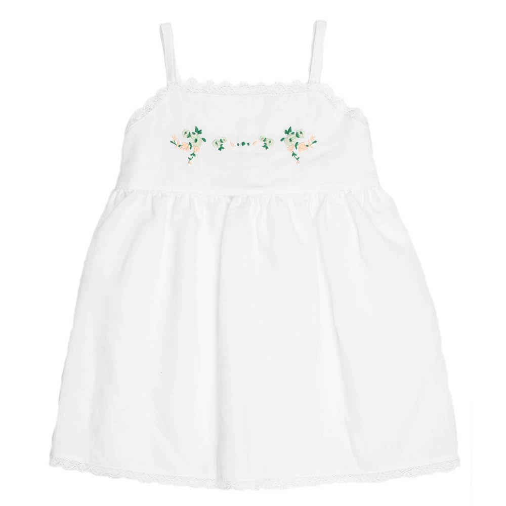 Botanical Flower Print | Baby Embroidered Dress - Dresses & Jumpsuits Suuky Porto