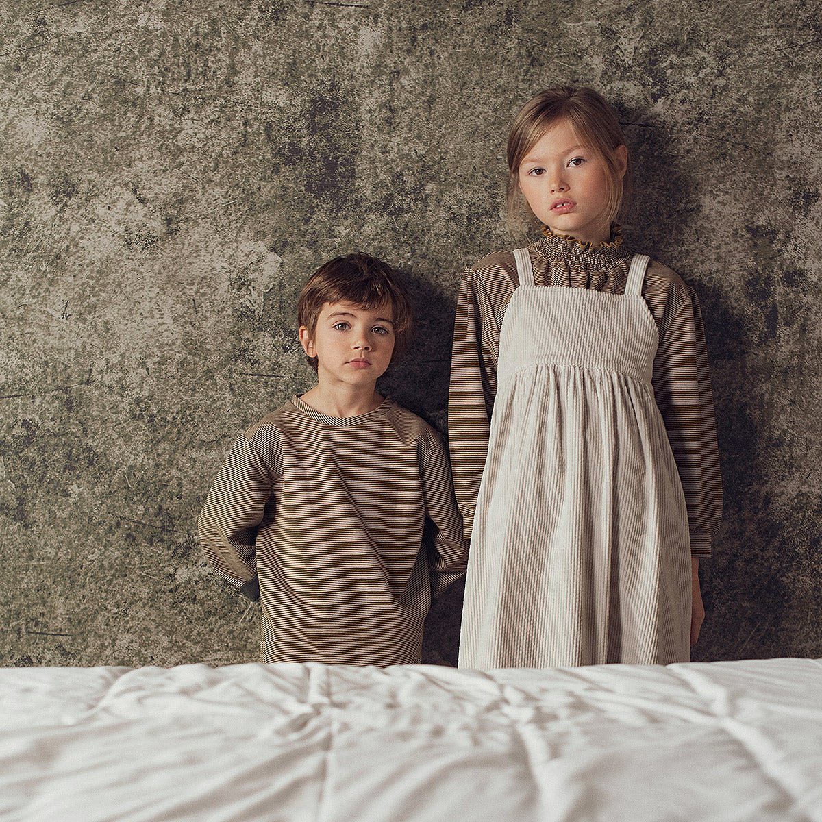 Corduroy Light Gray Dress - Dresses & Jumpsuits Suuky Porto