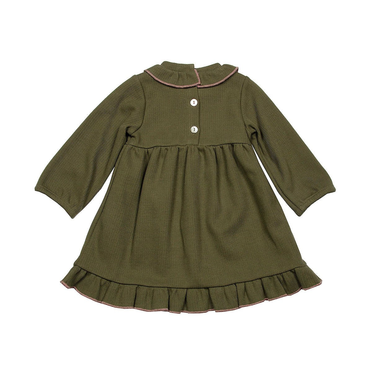Cosy Piquet Turtle Embroidered Baby Dress - Dresses & Jumpsuits Suuky Porto