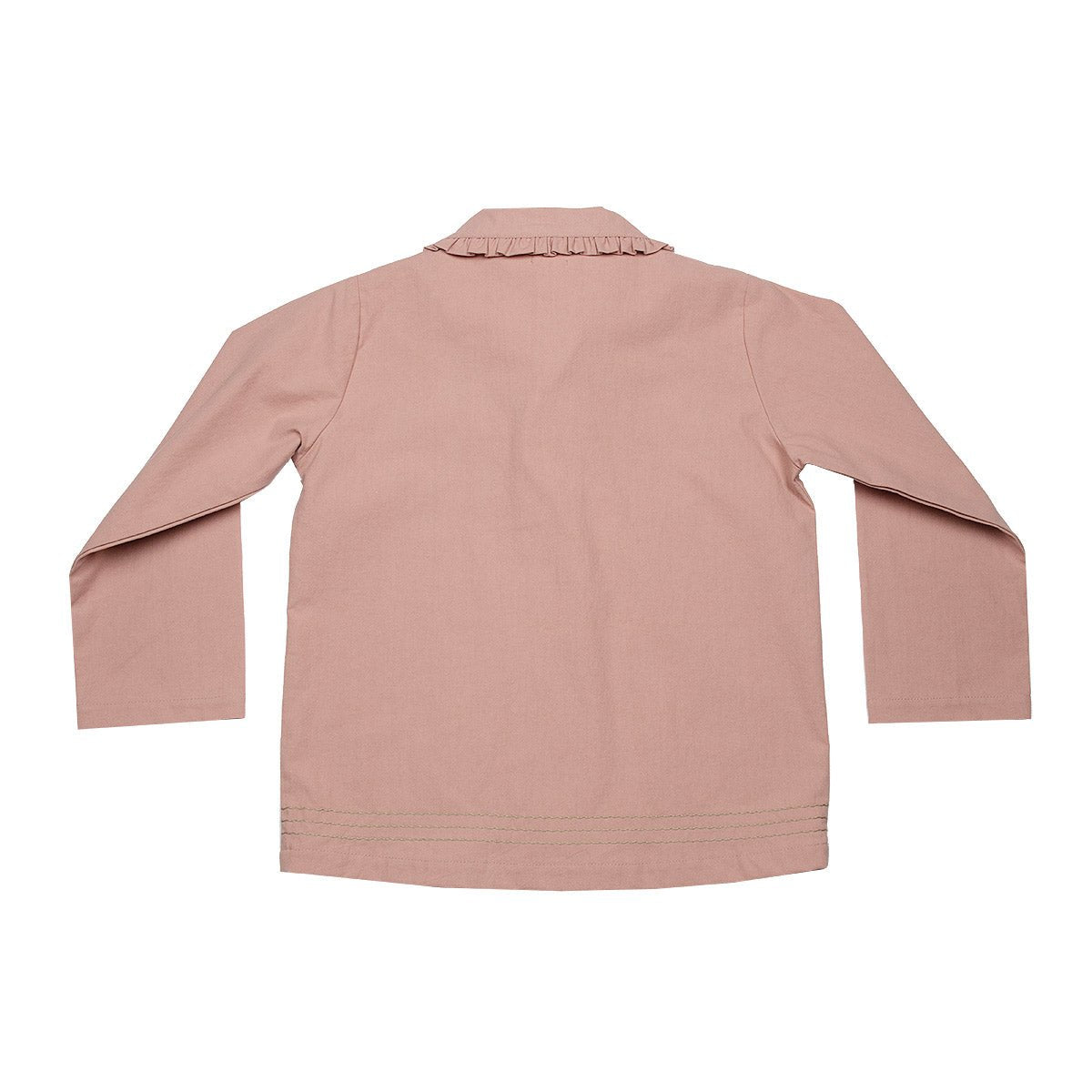 Deluxe Woven Rose Tan Collar Shirt - Tops Suuky Porto