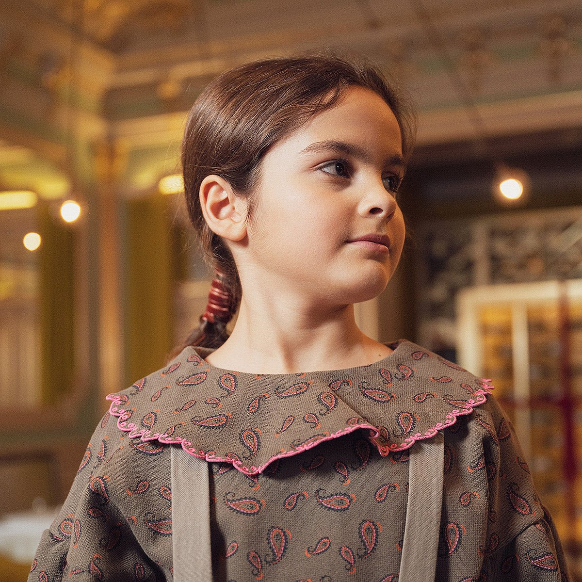 Fleece Paisley Turtle Collar Sweatshirt - Tops Suuky Porto