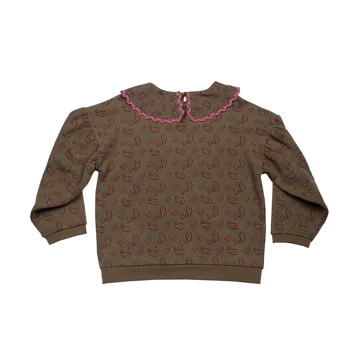Fleece Paisley Turtle Collar Sweatshirt - Tops Suuky Porto