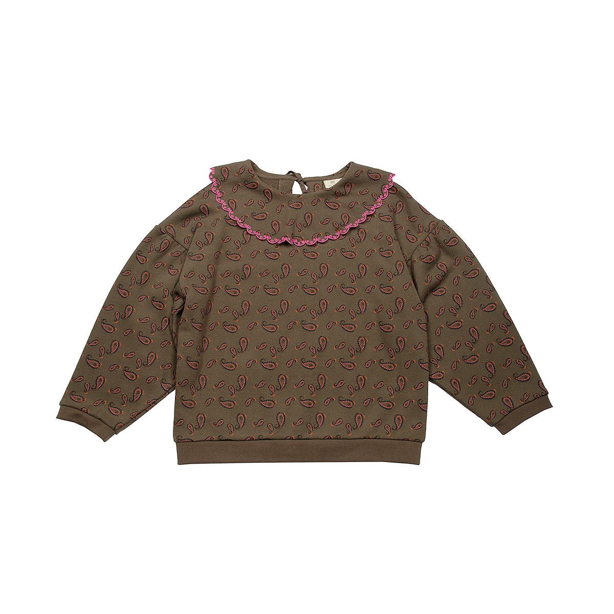 Fleece Paisley Turtle Collar Sweatshirt - Tops Suuky Porto