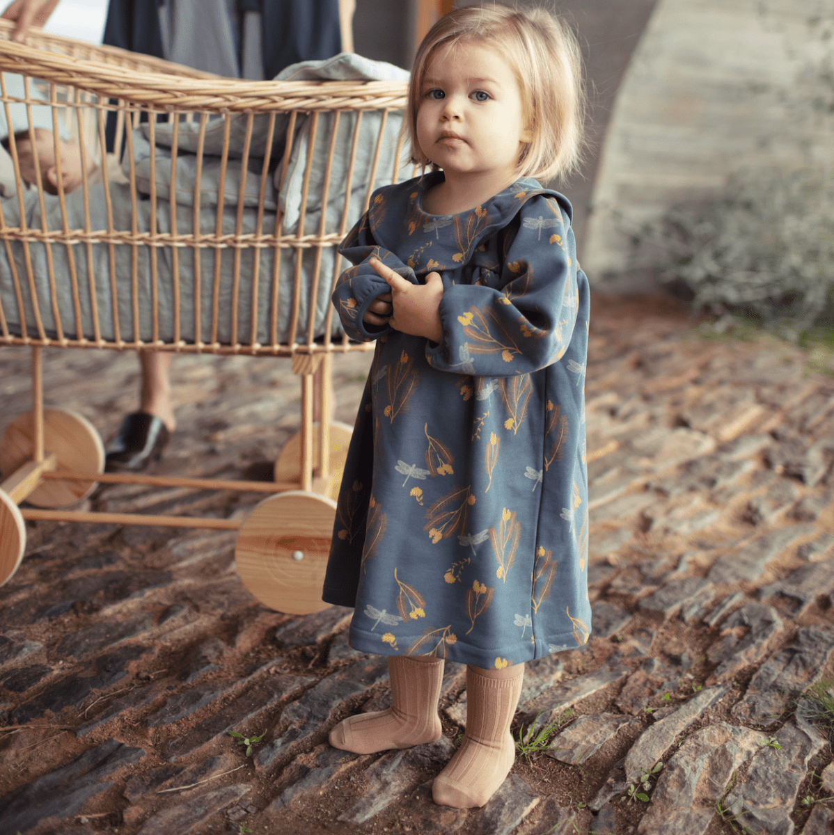 Fleece Relaxed Flower Baby Dress - Suuky Porto