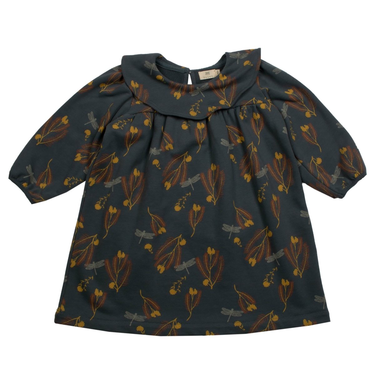 Fleece Relaxed Flower Baby Dress - Suuky Porto