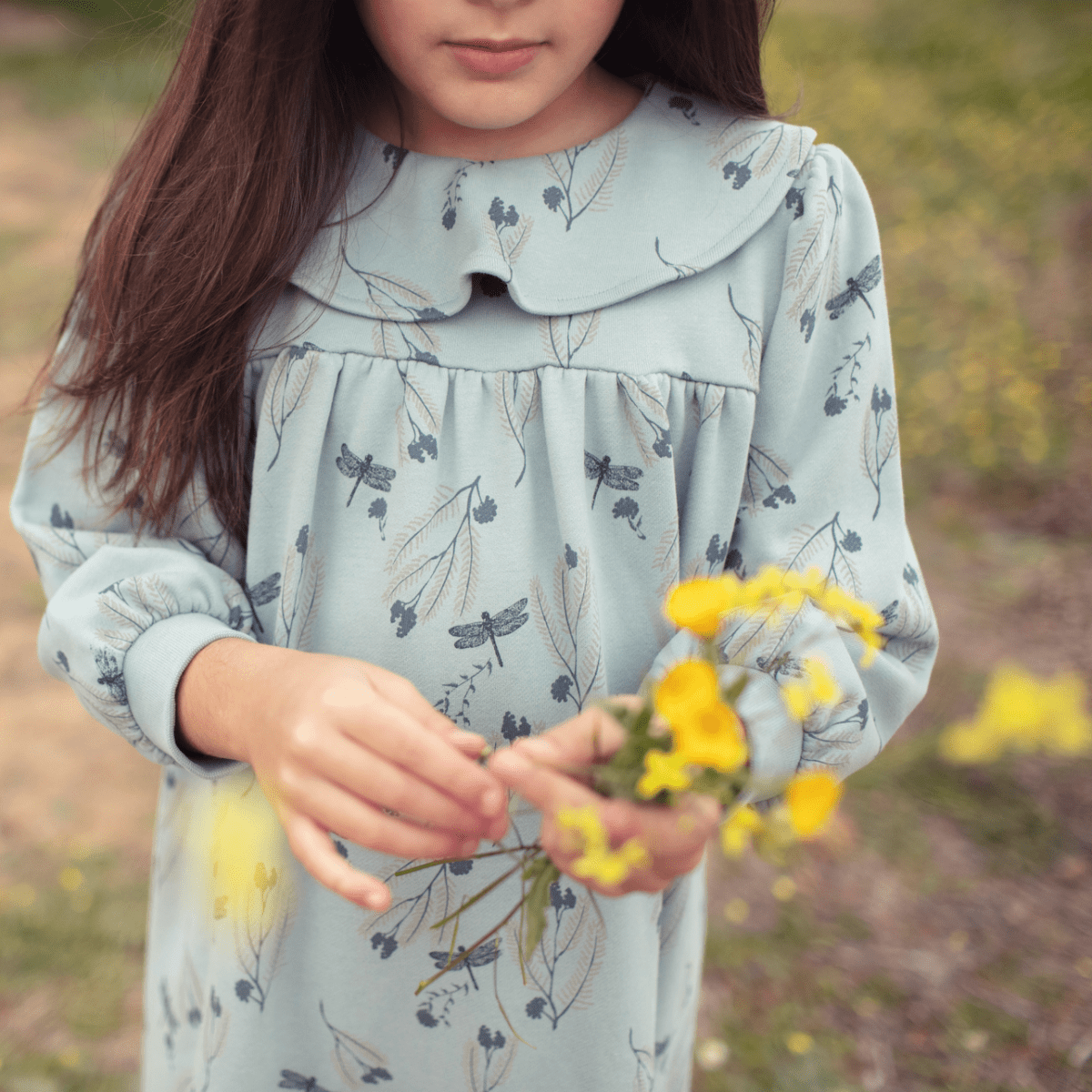 Fleece Relaxed Flower Dress - Suuky Porto