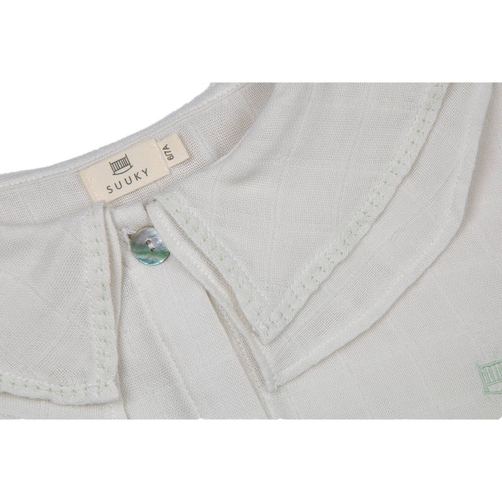 Gauze | Baby Girl Embroidered Set | Stone - Suuky Porto