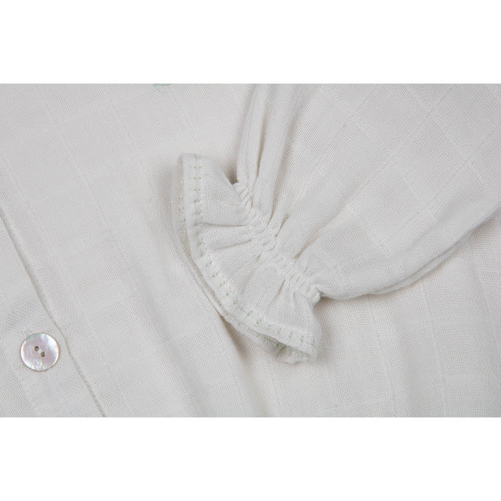 Gauze | Girl's Embroidered Set | Stone - Suuky Porto