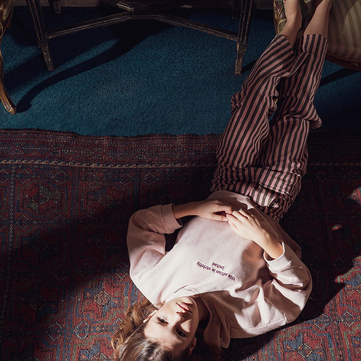 Interlock Oversized Powder Pink Hoodie Sweat - Tops Suuky Porto