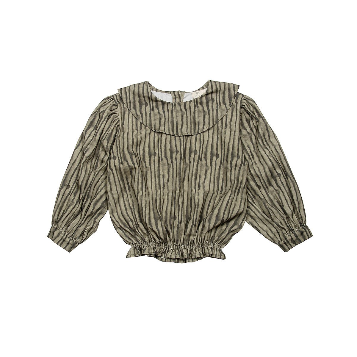 Irregular Stripes Silver Sage Blouse - Tops Suuky Porto