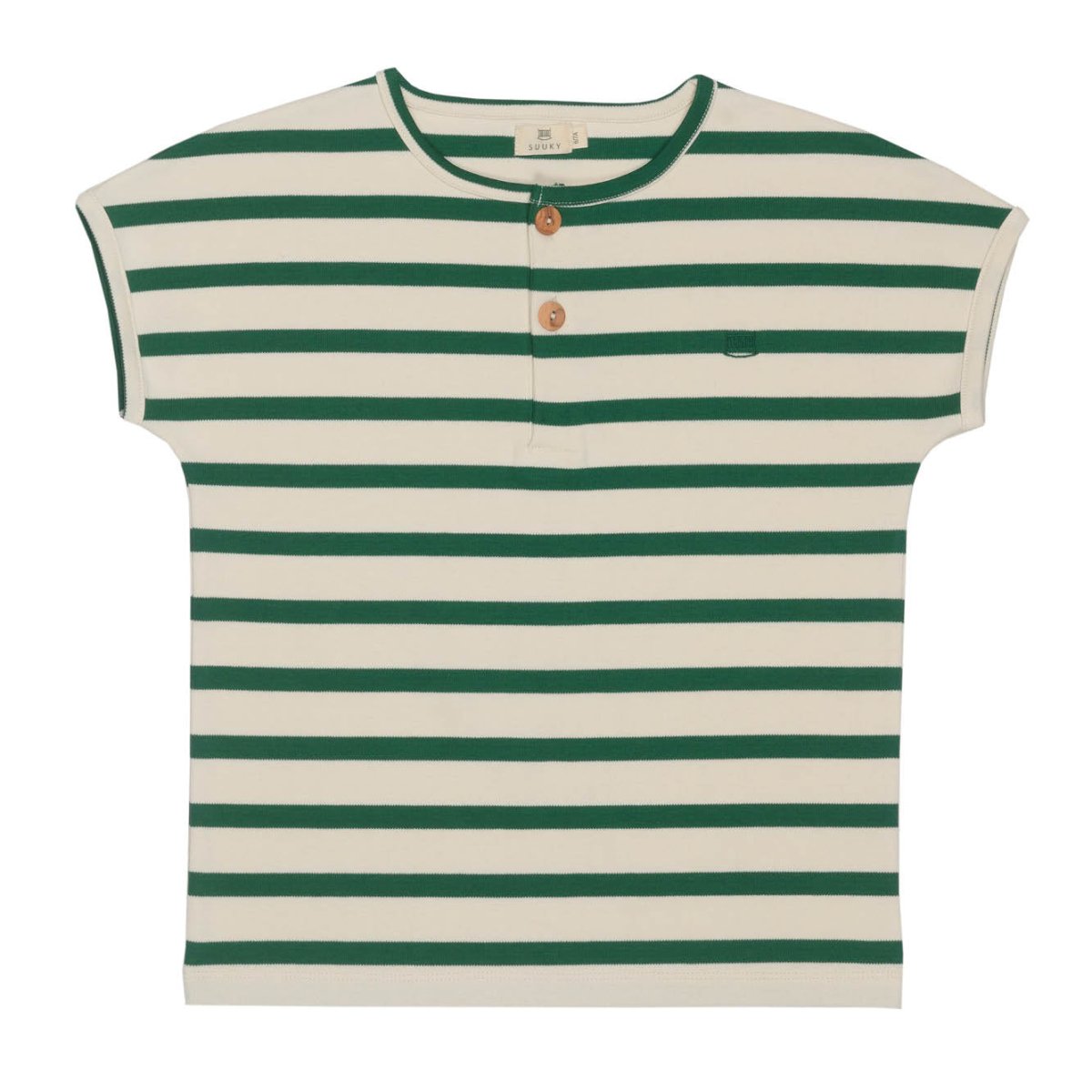 Ivory & Moss Stripe | Kid's Short Sleeve Set - Sets Suuky Porto