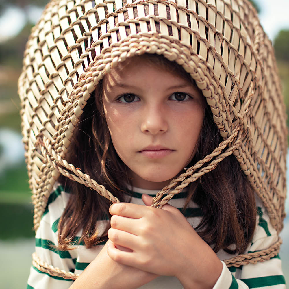 Ivory & Moss Stripe | Kid's Sweatshirt - Tops Suuky Porto