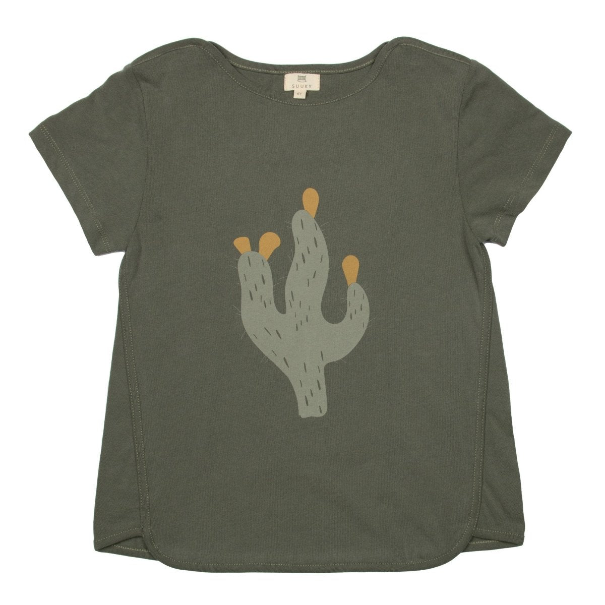 Jersey "CACTUS" Printed Washed Tee - Suuky Porto