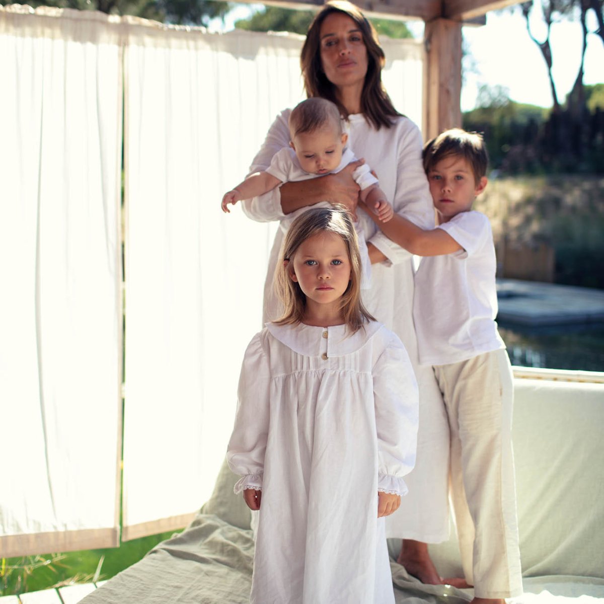 Lace Linen | Girl's Dress Dove - Dresses & Jumpsuits Suuky Porto