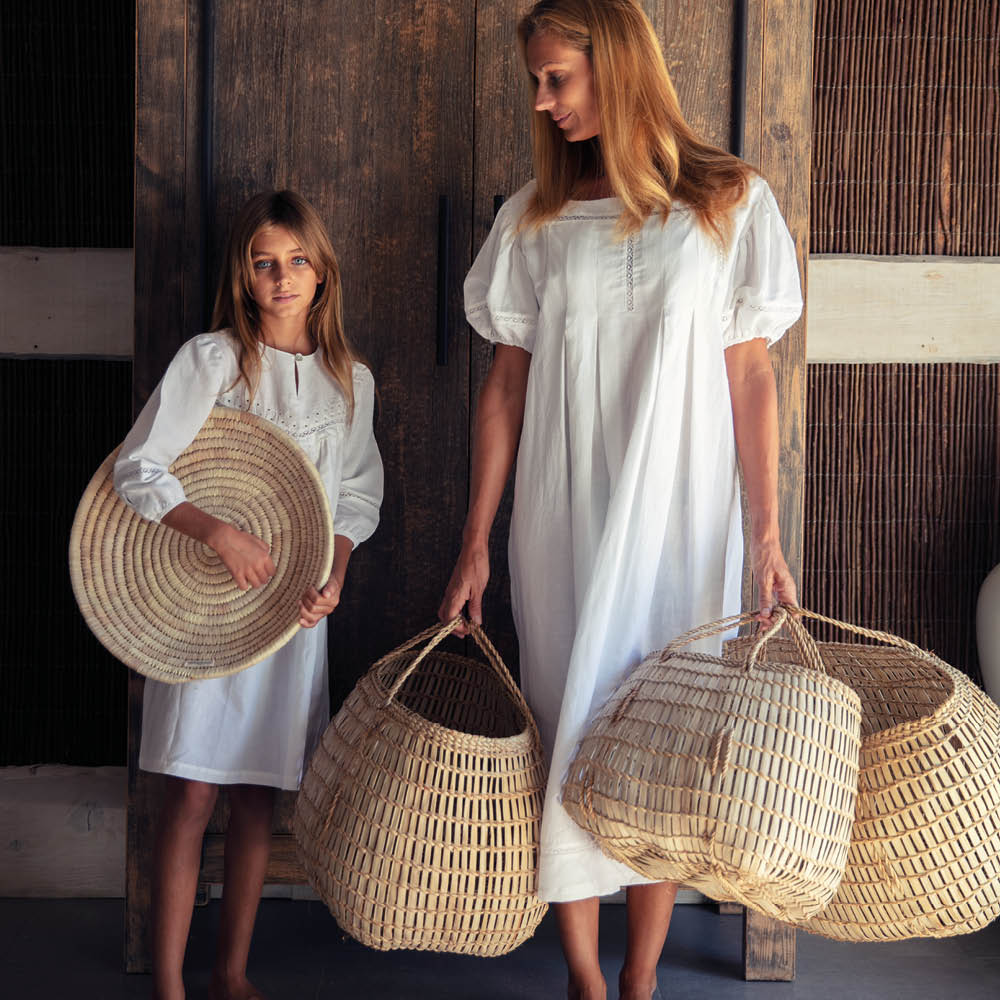 Lace Linen | Girl's Embroidery Dress Dove - Dresses & Jumpsuits Suuky Porto