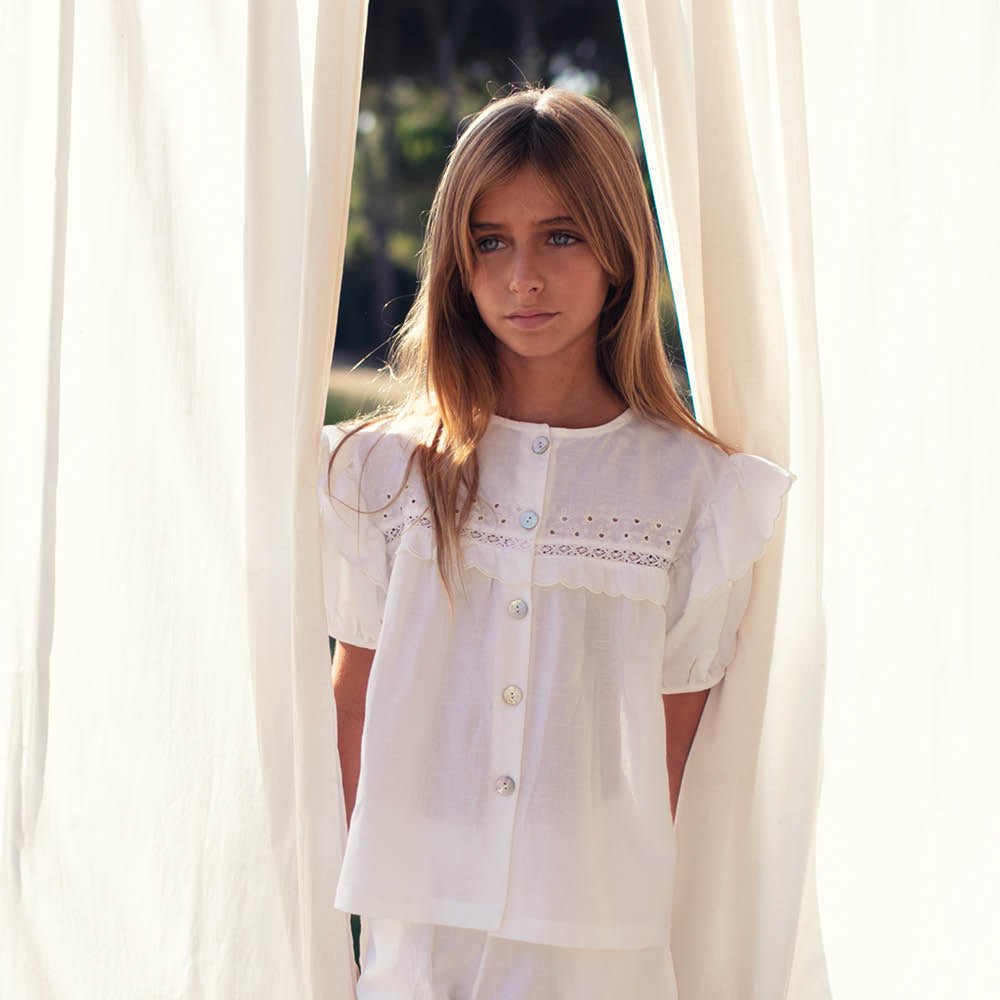 Lace Linen | Girl's Set Dove - Sets Suuky Porto