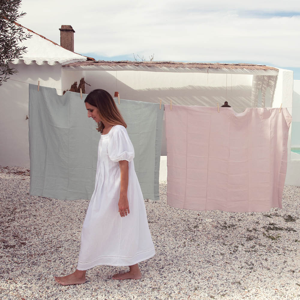 Lace Linen | Woman's Dress Dove - Dresses & Jumpsuits Suuky Porto