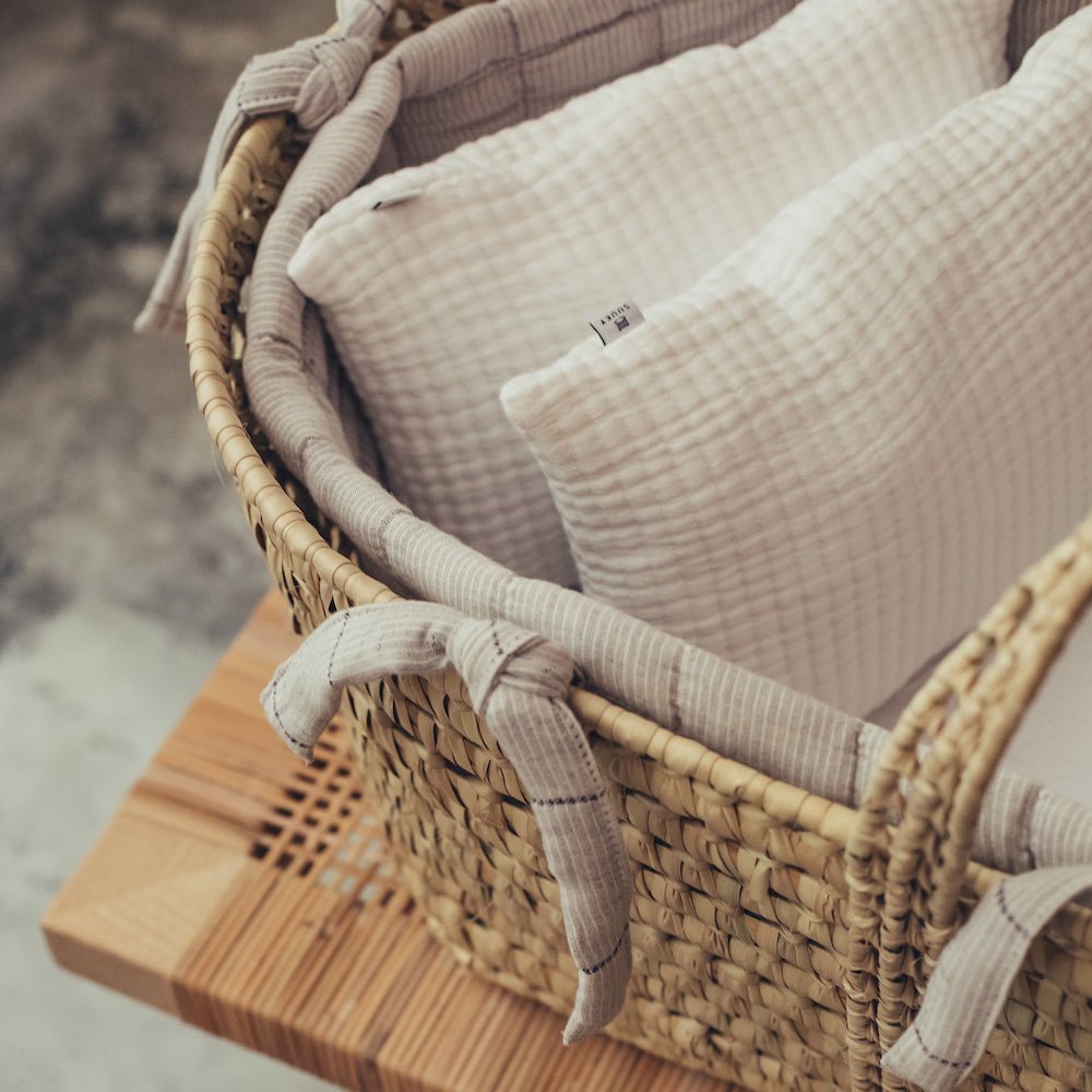 Moses Basket Set Padded Stripe - Moses Suuky Porto