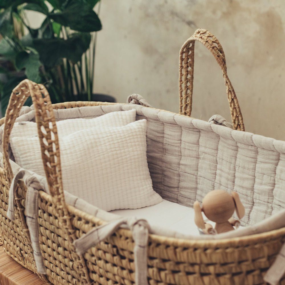 Moses Basket Set Padded Stripe - Moses by Suuky Porto
